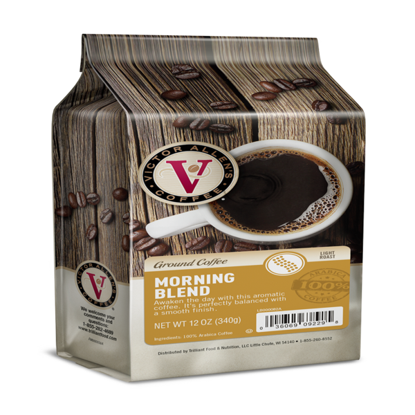 Victor Allen's Morning Blend Ground Coffee, Light Roast, 12 oz