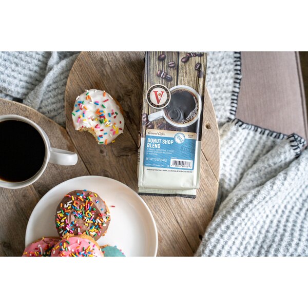 Victor Allen's Donut Shop Blend Ground Coffee, Medium Roast, 12 oz