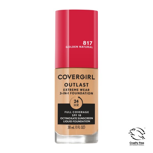 CoverGirl Outlast Extreme Wear 3-in-1 Full Coverage Liquid Foundation with SPF 18 Sunscreen