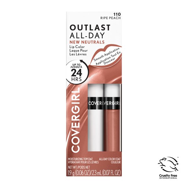 CoverGirl Outlast All-Day Lip Color with Moisturizing Topcoat, Neutrals Shade Collection
