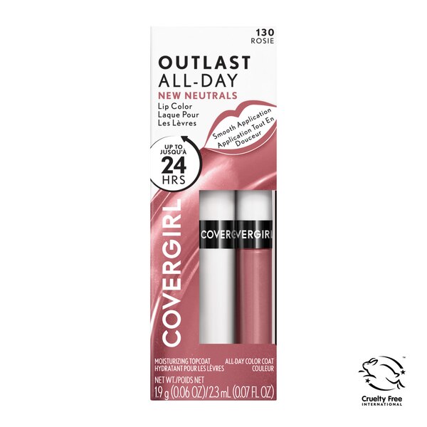 CoverGirl Outlast All-Day Lip Color with Moisturizing Topcoat, Neutrals Shade Collection