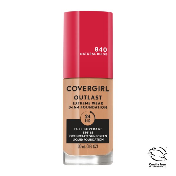 CoverGirl Outlast Extreme Wear 3-in-1 Full Coverage Liquid Foundation with SPF 18 Sunscreen