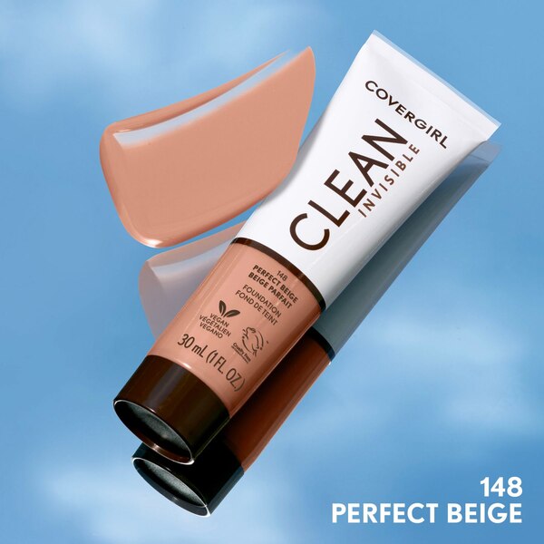 CoverGirl Clean Invisible Liquid Makeup, 148 Perfect Beige