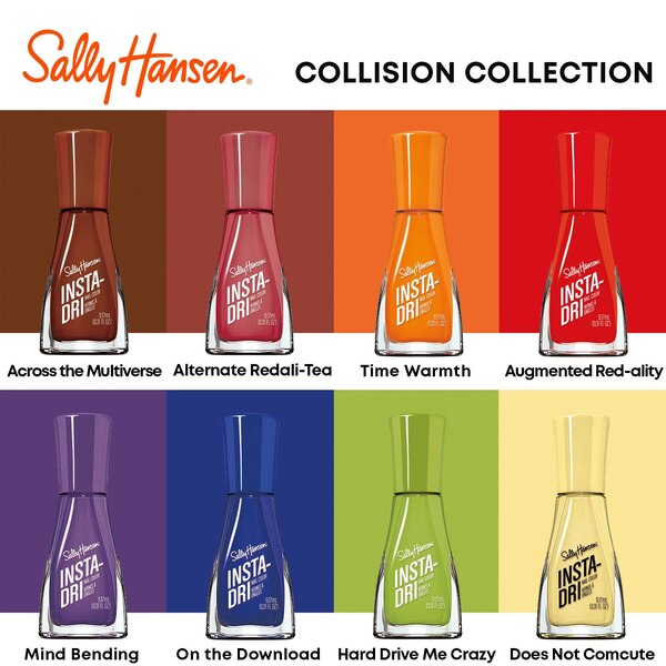 Sally Hansen Insta-Dri Nail Polish, Collision Collection