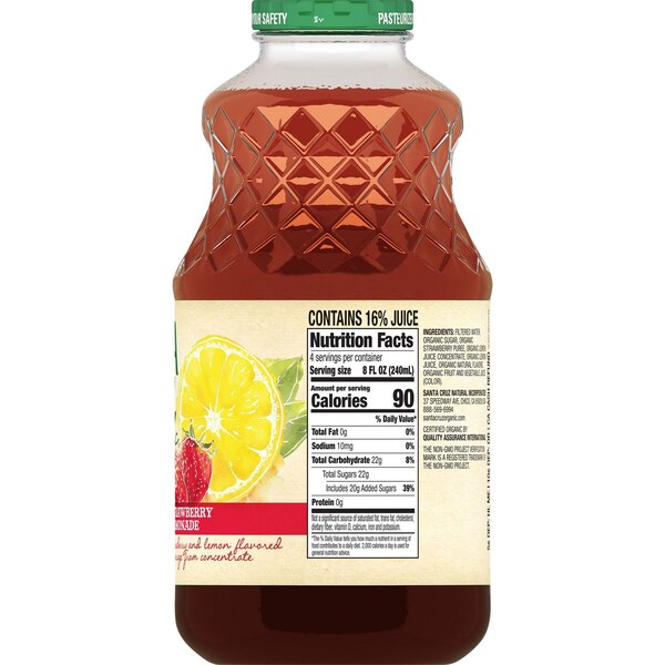 Santa Cruz, Organic Strawberry Lemonade 32oz