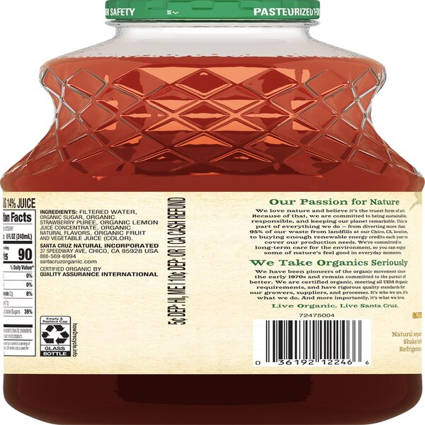 Santa Cruz, Organic Strawberry Lemonade 32oz