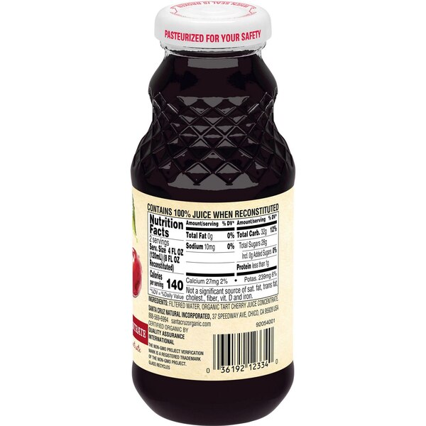 Santa Cruz, Organic 100% Tart Cherry Concentrate, 8 oz