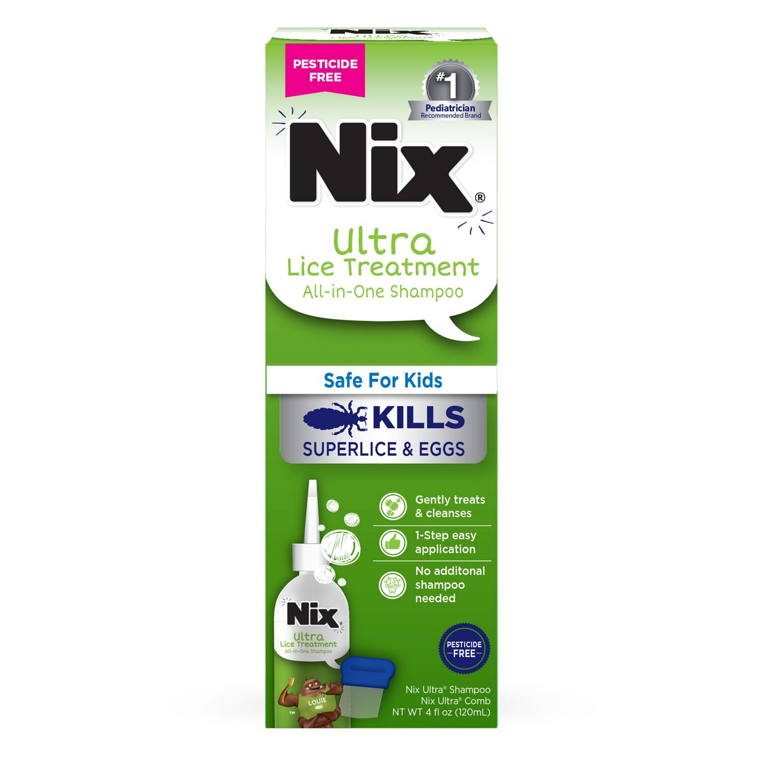 Nix Ultra Shampoo Lice Treatment Kit, 4 OZ