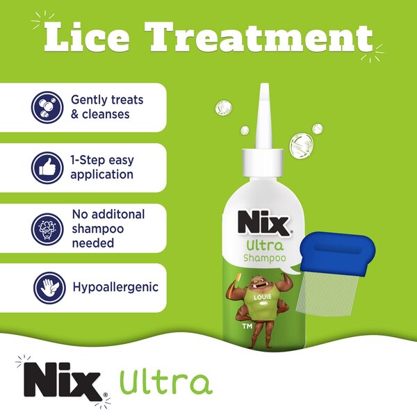 Nix Ultra Shampoo Lice Treatment Kit, 4 OZ