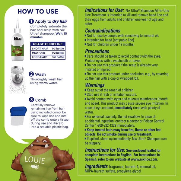 NIX Ultra Shampoo Lice Treatment