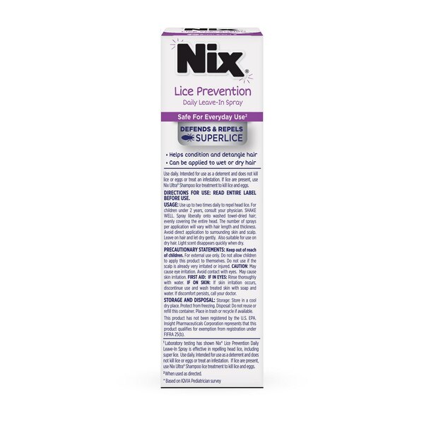 Nix Lice Prevention Daily Leave-In Spray, 6 OZ