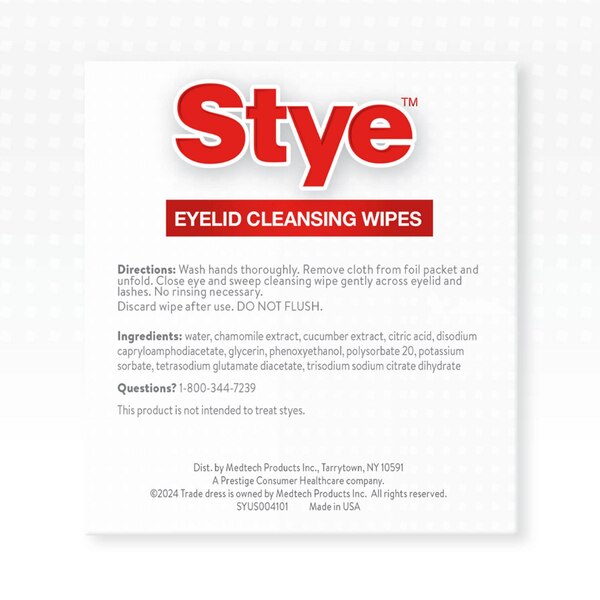 Stye Eyelid Cleansing Wipes, 12 CT