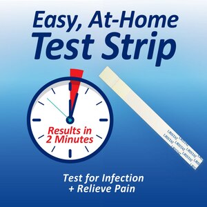 URISTAT UTI Relief Pak, Test For Infection + Pain Relief, 1 Strip, 12 CT