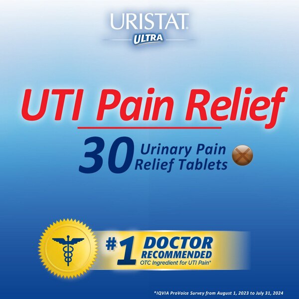URISTAT Ultra UTI Pain Relief, With Cranberry Coating, 30 CT