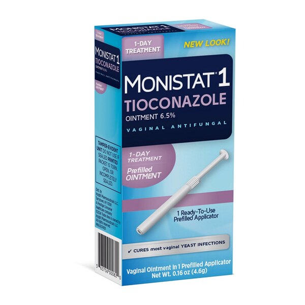 MONISTAT 1-Dose Yeast Infection Treatment, Prefilled Tioconazole Ointment Applicator
