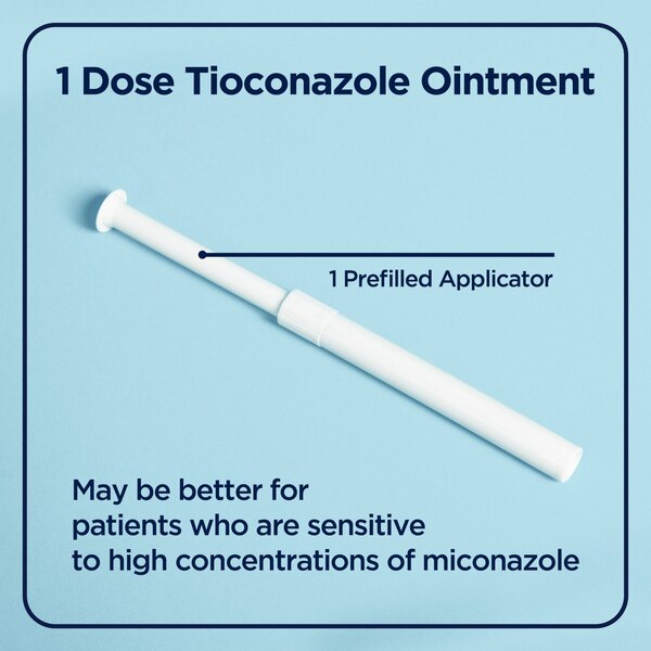 MONISTAT 1-Dose Yeast Infection Treatment, Prefilled Tioconazole Ointment Applicator