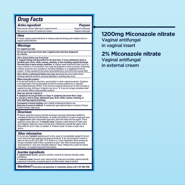 Monistat 1-Day Yeast Infection Ovule Insert Treatment