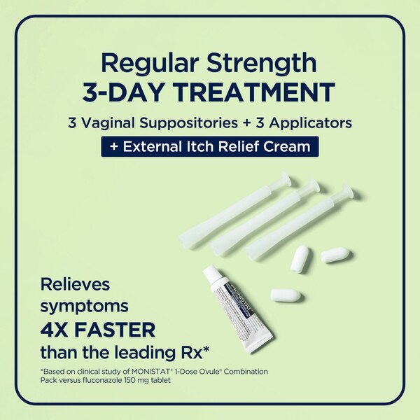 Monistat 3-Day Yeast Infection Suppository Treatment