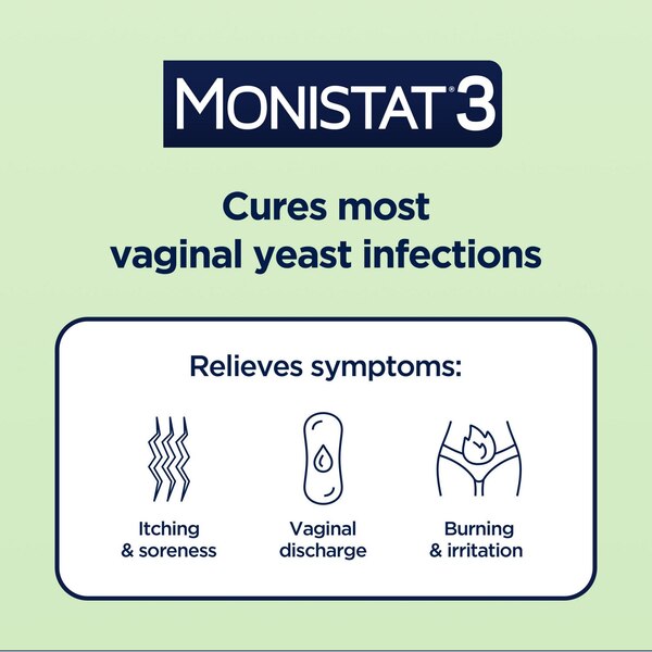 Monistat 3-Day Yeast Infection Treatment, Ovules + Itch Cream