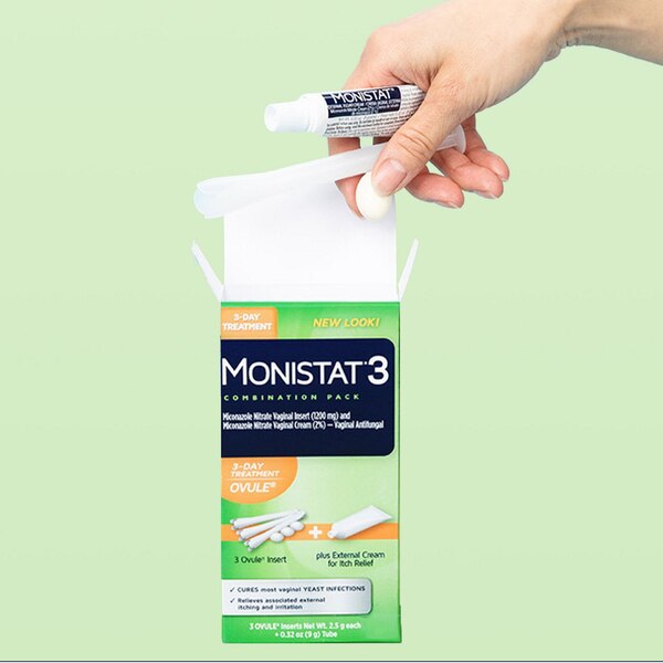 Monistat 3-Day Yeast Infection Treatment, Ovules + Itch Cream