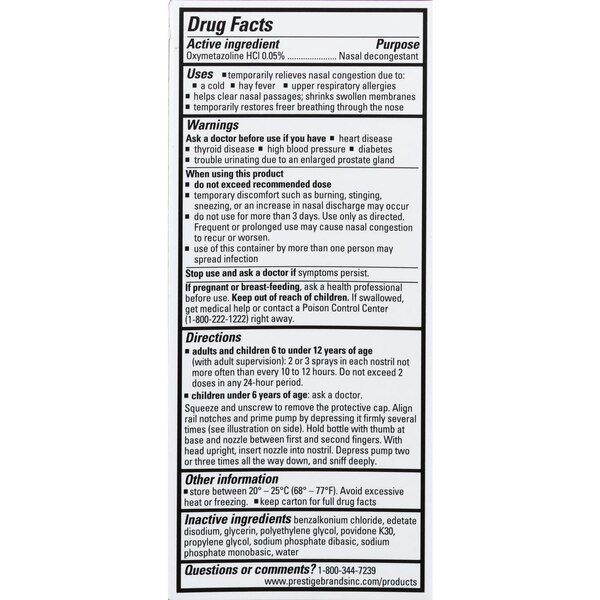 Nostrilla Nasal Decongestant, 0.50 OZ