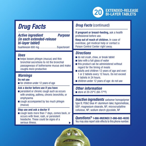 Mucinex 12HR Cough & Chest Congestion Expectorant Relief Tablets