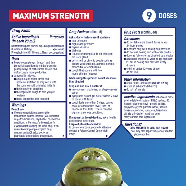 Mucinex Fast-Max - Jarabe para la tos y congestión grave, para adultos, 6 oz