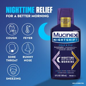 Mucinex Fast-Max DM Max & Nightshift Cold and Flu Combo Pack, 2 6 OZ bottles