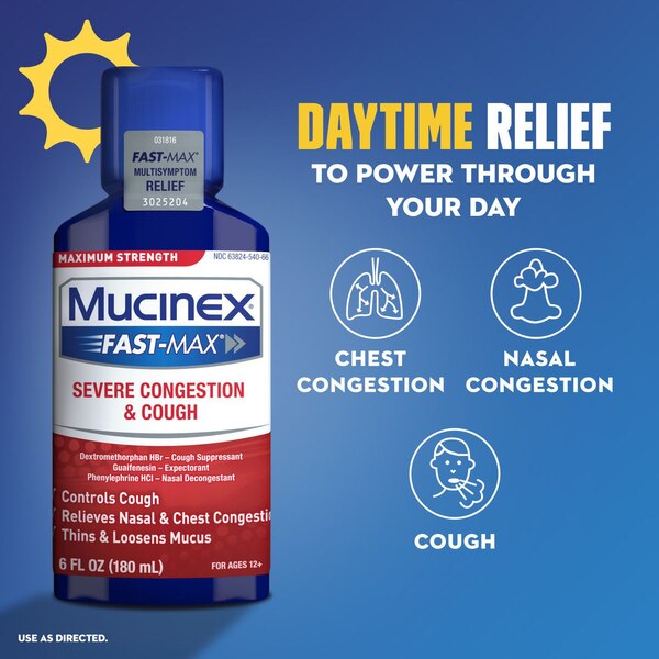 Mucinex Fast-Max Severe Congestion and Cough & Nightshift Cold and Flu Combo Pack, 2 6 OZ bottles
