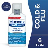 Mucinex Fast-Max Adult Cold Flu and Sore Throat Liquid, 6 OZ, thumbnail image 1 of 10