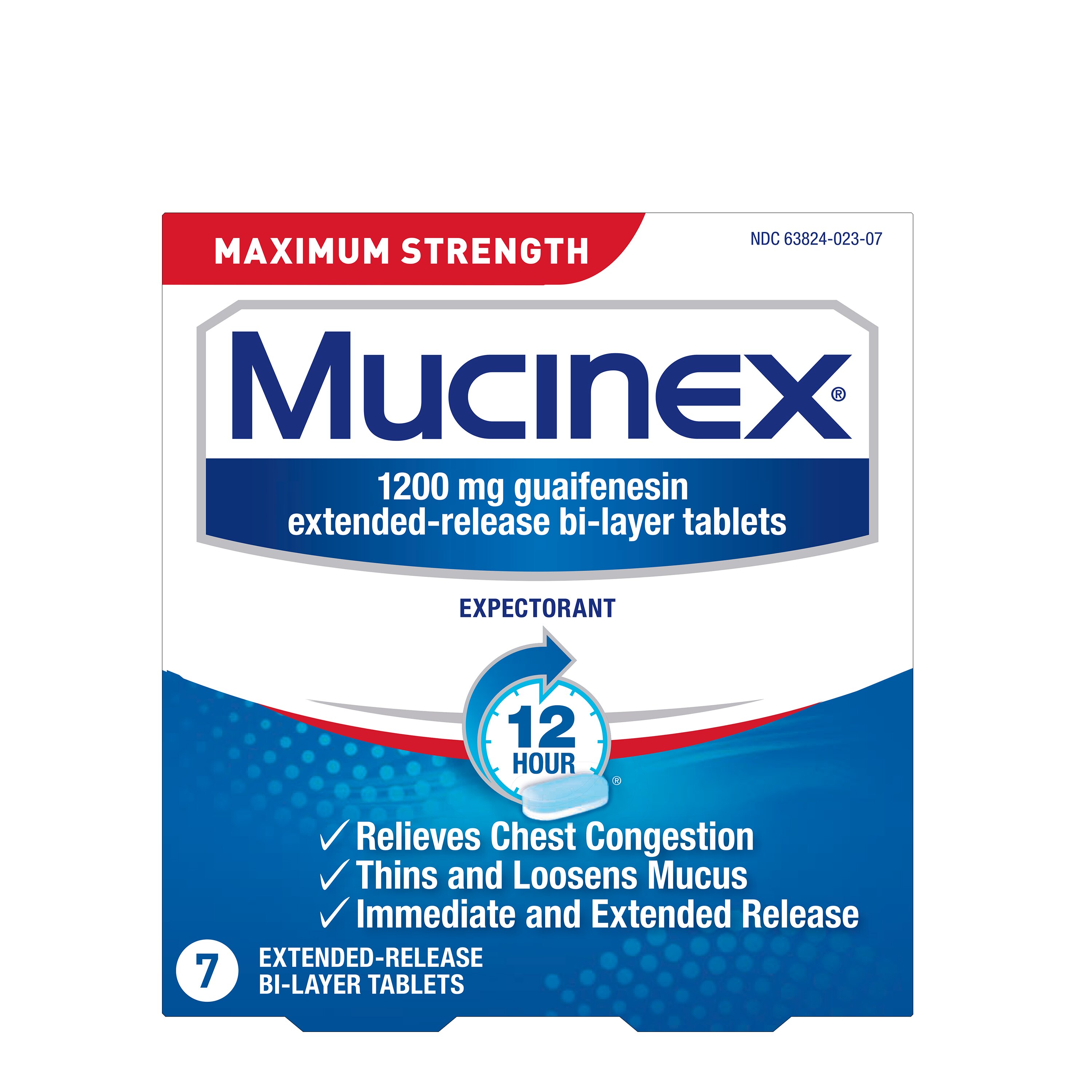 Mucinex, Maximum Strength 12-Hour Chest Congestion Expectorant Tablets