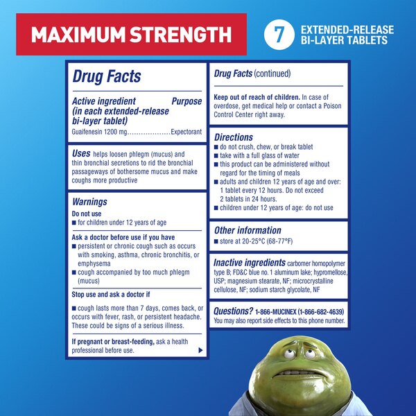 Mucinex Maximum Strength Chest Congestion Expectorant Tablets