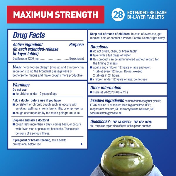 Mucinex Maximum Strength Chest Congestion Expectorant Tablets