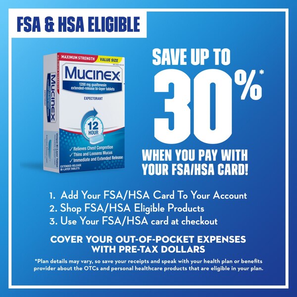 Mucinex Maximum Strength Chest Congestion Expectorant Tablets