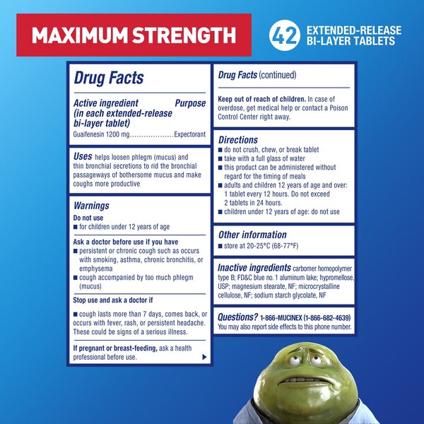 Mucinex Maximum Strength Chest Congestion Expectorant Tablets