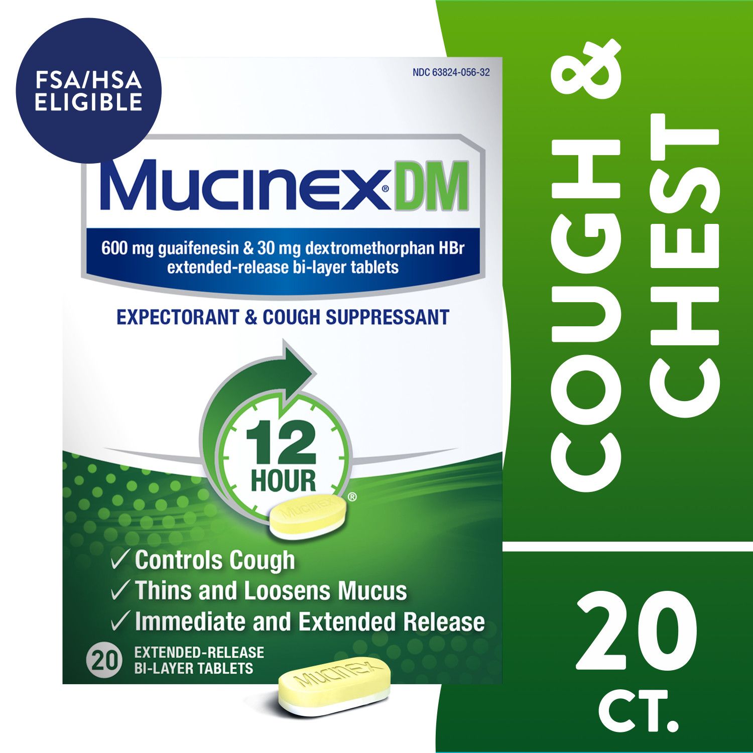 Mucinex DM 12HR Expectorant & Cough Suppressant