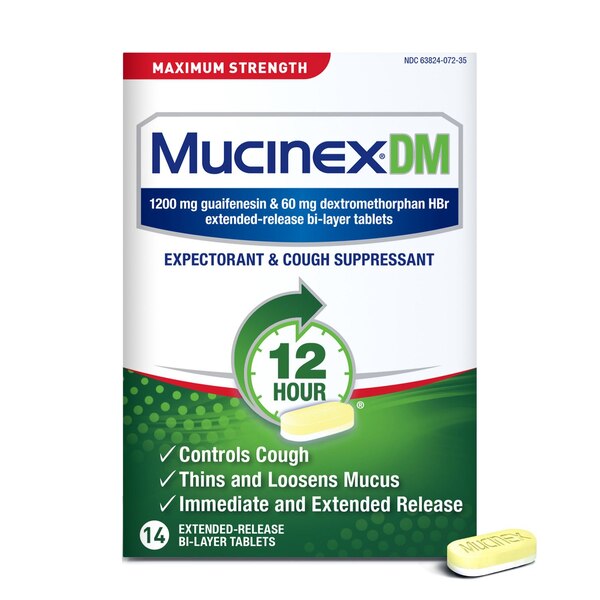Mucinex DM Maximum Strength 12HR Expectorant and Cough Suppressant Tablets
