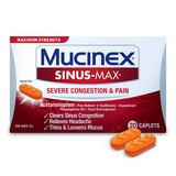 Mucinex Sinus-Max Severe Congestion & Pain Relief, 20 CT, thumbnail image