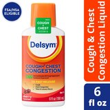 Delsym Adult Cough Plus Chest Congestion DM Liquid, Cherry Flavor, 6 OZ, thumbnail image