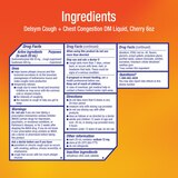 Delsym Adult Cough Plus Chest Congestion DM Liquid, Cherry Flavor, 6 OZ, thumbnail image