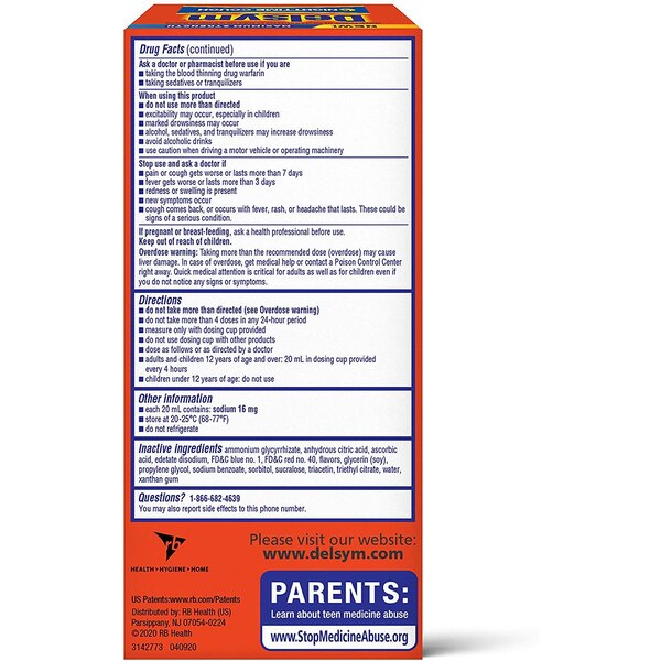 Delsym Fast Release Nighttime Cough Liquid, 6 OZ