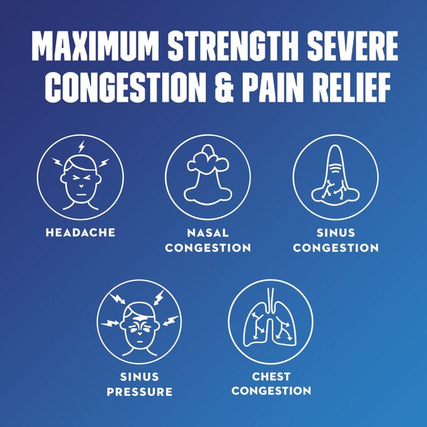Mucinex Sinus-Max Maximum Strength Severe Congestion & Pain Relief Liquid, 6 OZ
