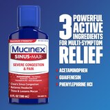 Mucinex Sinus-Max Maximum Strength Severe Congestion & Pain Relief Liquid, 6 OZ, thumbnail image