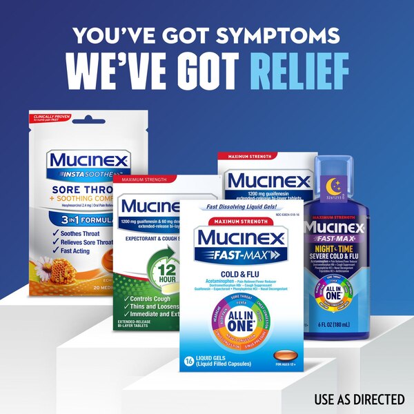 Mucinex Fast-Max Max Strength, Severe Cold Liquid Gels, 16 CT