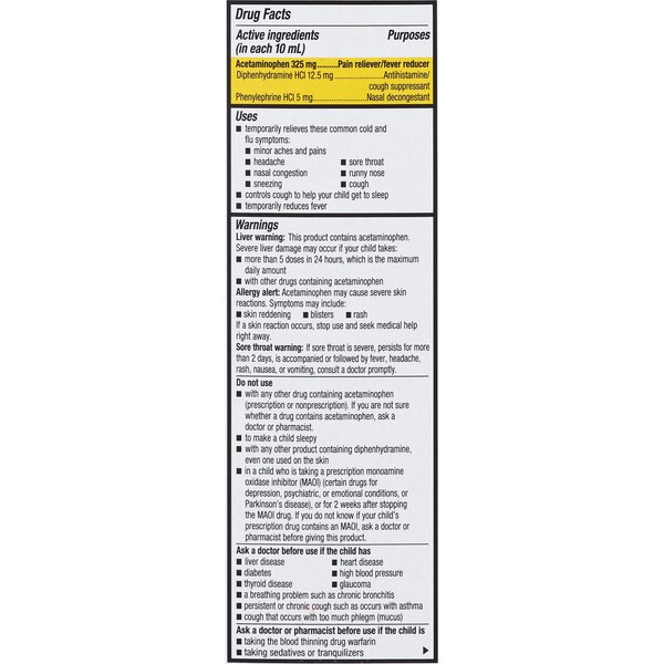 Mucinex Children's Nighttime Multi-Symptom Cold Relief Liquid, Very Berry, 4 OZ
