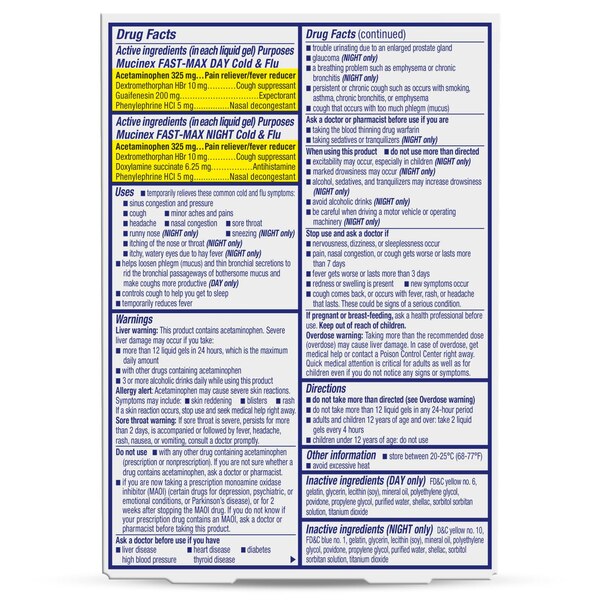 Mucinex Sinus-Max Day and Night Liquid Gels, 24 CT