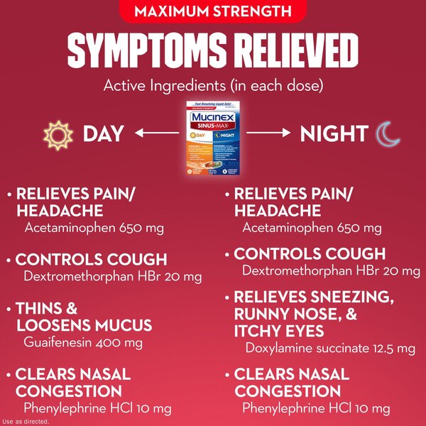 Mucinex Sinus-Max Day and Night Liquid Gels, 24 CT