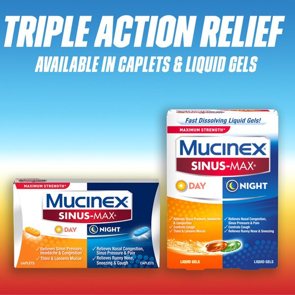 Mucinex Sinus-Max Day and Night Liquid Gels, 24 CT