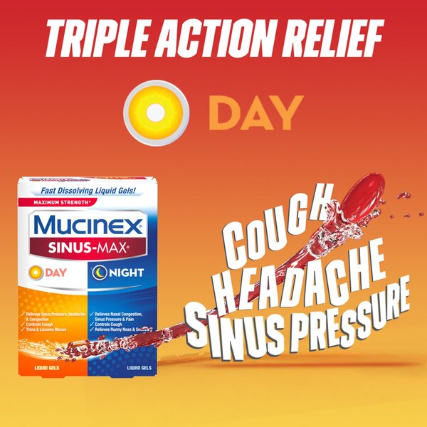 Mucinex Sinus-Max Day and Night Liquid Gels, 24 CT