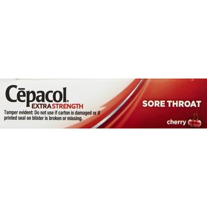 Cepacol Extra Strength Sore Throat Relief Lozenges, 16 CT, Cherry, Honey Lemon